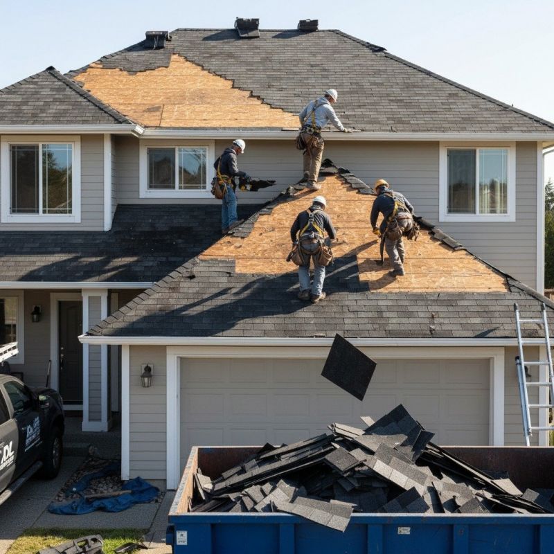 Damaged Roof Replacement in Warwick, RI